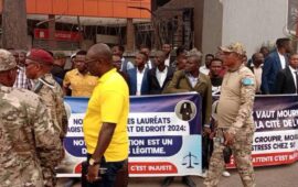 RDC: Les 2500 nouveaux magistrats en sit-in à la Cité de l&rsquo;UA