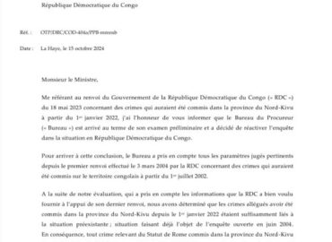 RDC : Réactivation des enquêtes : la CPI se concentre sur le Nord-Kivu