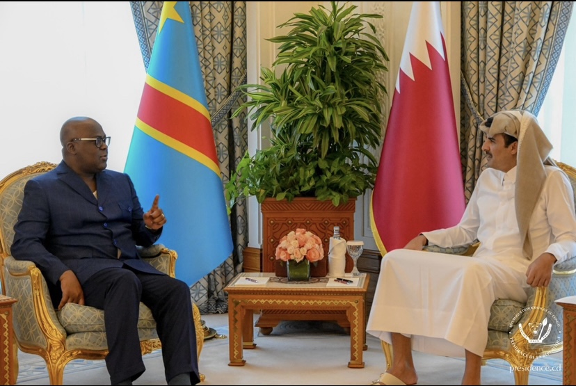 Félix Tshisekedi et Emir Cheikh Tamin tablent sur le Renforcement de la coopération entre la RDC et le Qatar.