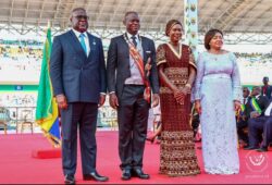 Le président du Gabon prête serment en présence notamment de Félix Tshisekedi