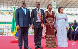 Le président du Gabon prête serment en présence notamment de Félix Tshisekedi