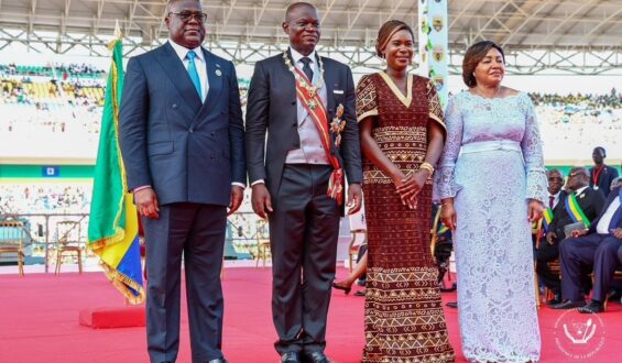 Le président du Gabon prête serment en présence notamment de Félix Tshisekedi